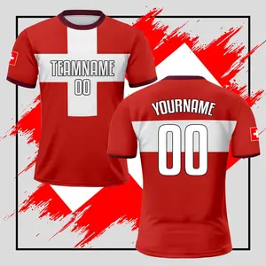 2025 Custom Switzerland Soccer Jersey - Personalized Fan Player Uniform with Name Number Logo - Men Women National Team Shirt