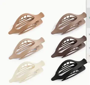Hair Clip Set: 5pcs Flat Oval Pearl Design Claw Clips for Back-of-Head Updos, Non-Painful Secure Hold, Versatile for All Hair Types
