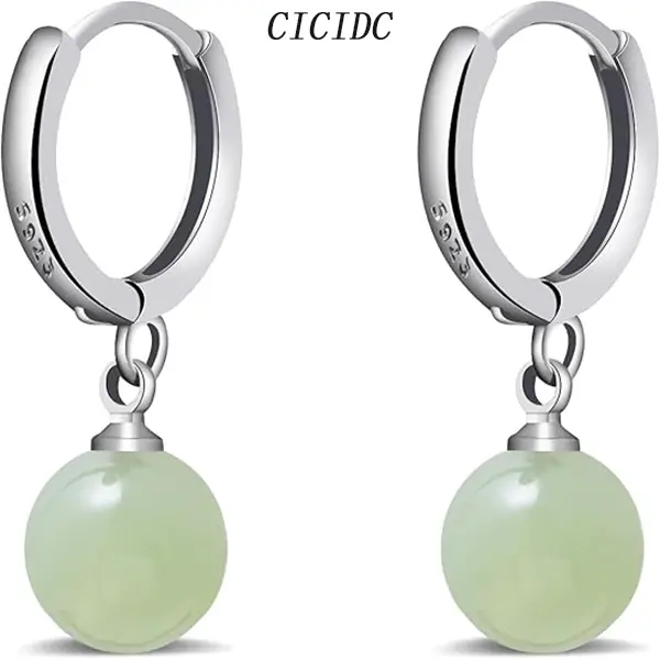 Earrings for Women Jade Natural Hetian Jade Drop Earrings, High-End Minimalist Studs, Summer's Best-Selling Jewelry