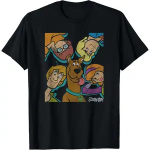 Men's Daily Short Sleeve Classic Top Scooby-Doo Big Face Group Poster T-Shirt