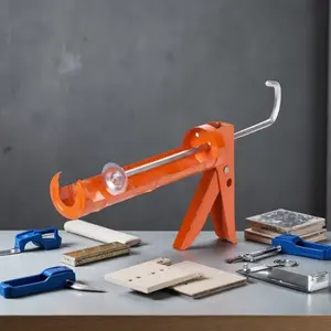 1 PCS Caulking Gun, 10:1 Thrust Ratio, Orange, Caulking Tool Gun, Caulk Gun No Drip, Hand Caulking Guns, Silicone Gun, Caulking Gun Tool, No Drip Caulk Gun, Caulk Guns, Caulking Gun Dripless， Father's Day Gift