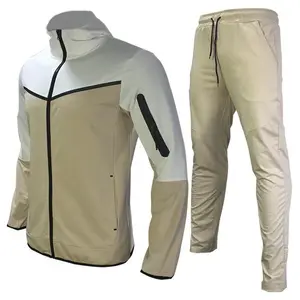 Men's Two Piece Fleece Zip Up Hoodie and Jogger Pants Set