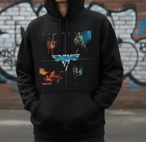 [SALE UP TO 30%] Van Halen Album Rock Band Unisex Black Hoodie Sweatshirt Size S-3XL, Classic 80s Rock Vintage Music Merch Tee, Unisex Crewneck , Design & Printed In The USA