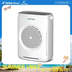 ZAFRO Pet Air Purifier for Home, Dual H13 True HEPA Filters with Dual Air Intake for Pet Hair, Dander, Smoke and Odor, Covers up to 2400 sq.ft, PM2.5 Display, 22dB Ultra-Quiet Sleep Mode for Bedroom