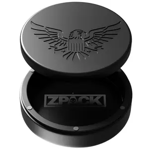 ZPACK Magnetic Zyn Metal Can, Holder, Metal EDC Container, Carved Tin with Magnetic Closure, Aluminum Container, Slim Pouch Can, Gift for Him – Laser Engraved Bald Eagle Logo