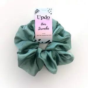 Mint Green XL Hair Scrunchie - Satin Fabric, Hairbands & Scrunchies, Fashion Accessories