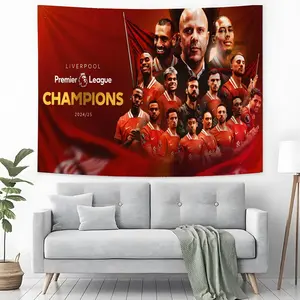 L-Liverpool FC star Tapestry Background Hanging Cloth Bedroom Room Decor Aesthetic Tapestry Wall Party