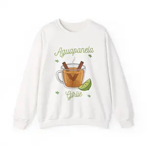 Aguapanela Sweatshirt, Colombian Culture Girlie Sweater, Latina Holiday Gift, Cozy Apparel for Her