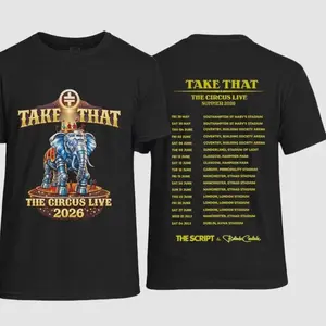 Take That The Circus Live Tour 2026 T-Shirt, Sweatshirt, Hoodie UK Stadium Summer Concert Unisex Graphic Tee 5DQ