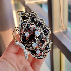 [Vintage Brooch] Vintage Big Butterfly Brooch |   Feminine Shining Insect Pins Coat Pin |   New Winter Coat Sweater Corsage Accessories Gift