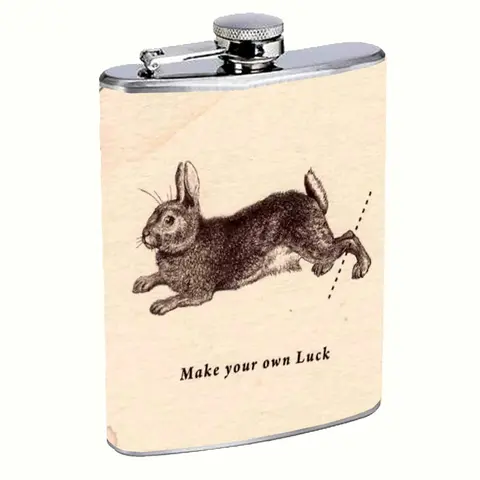 Bunny Luck 8oz Stainless Steel Flask