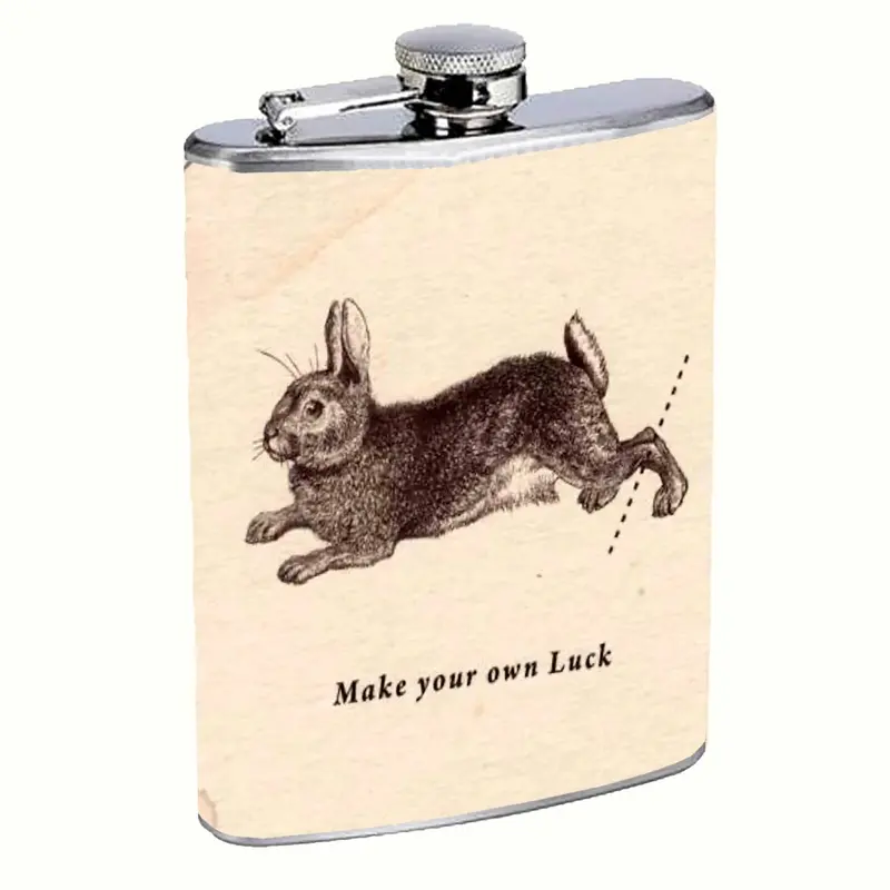 Bunny Luck 8oz Stainless Steel Flask