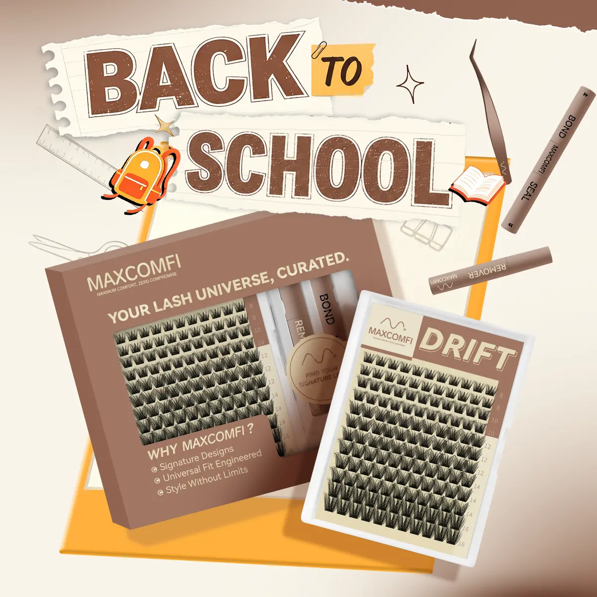 Maxcomfi DD Curl Cluster 2.0 Multi-Pack | Natural Layered Lash Clusters | 3 Styles in one link Natural / Medium / Volume Lashes Clusters Waterproof Cryproof  Longlasting Party Mother Gifts SummerVibes,sunscreen,back to school