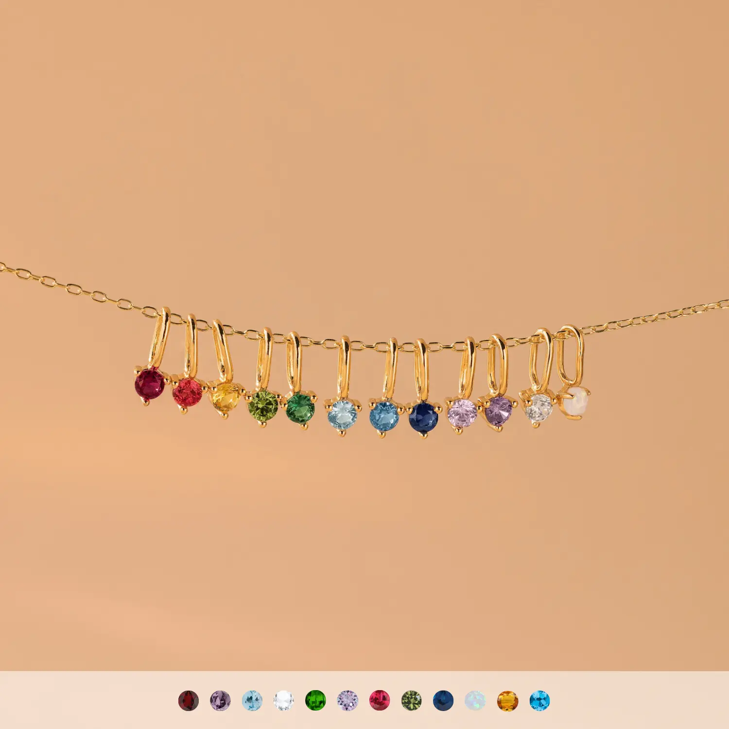 2026 New Model Dainty Birthstone Charm by Caitlyn Minimalist Custom Gemstone for Bracelet Tiny Necklace Charms Jewelry Birthday Gift Her Fashion Stunning Glamorous Versatile Chic Great Modern Luxury Style Refined Wear