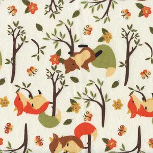 Flannel: Climbing Foxes - 100% Cotton