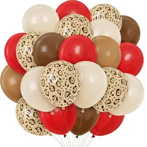 60-Piece Cheetah Print Balloon Set with Leopard Print for Jungle Birthday, Baby Shower Decorations