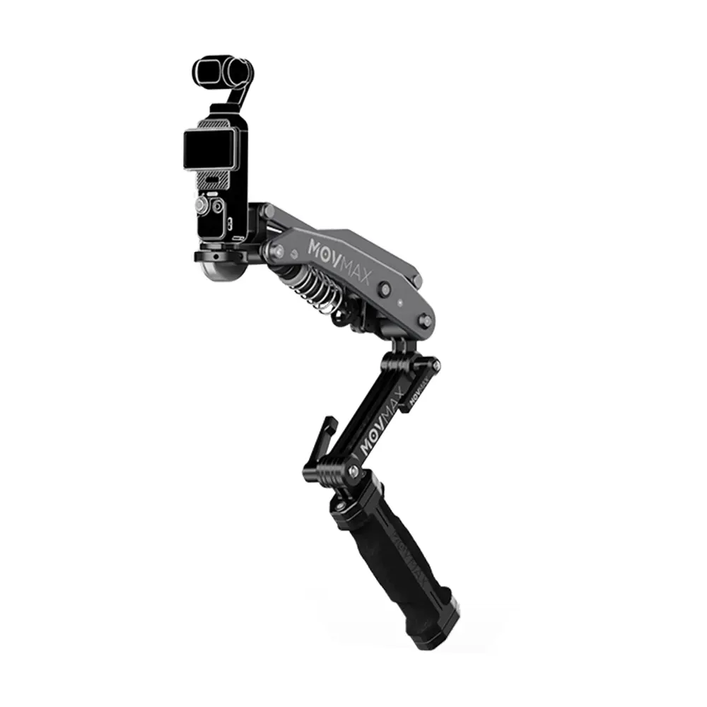 Movmax Metal Blade Arm Handheld Vlogging Stabilizer Kit for Recording Camera - N2 Arm Technology, Universal Locking Screw, Osmo Mount, Compatible with DJI Pocket 3, Insta 360, GoPro Hero 12 Accessories