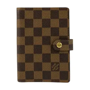 Pre-owned Louis Vuitton Canvas Small Leather Goods Agenda PM Damier Notebook Cover