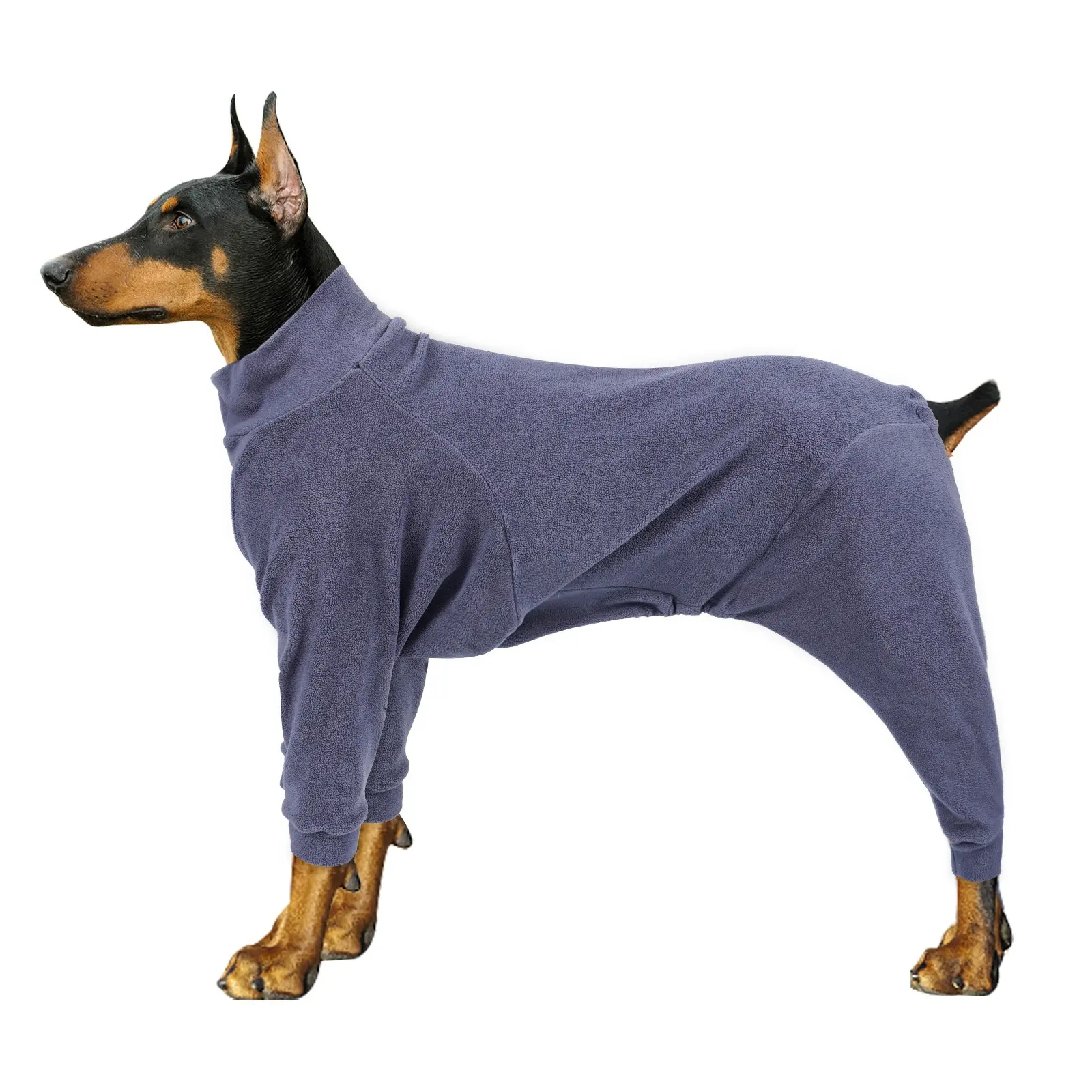 Doggy Four Seasons Casual Thin Jacket, Warm Dog Coat for Puppies to Adults, Fleece High Neck Full Body Suit, Comfortable Windproof Sweater, Outfits