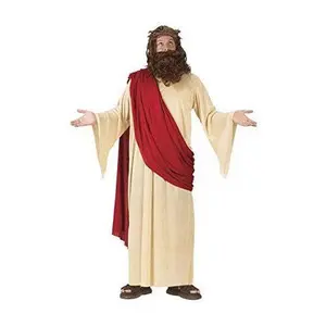 Jesus - Religious - Biblical - Cream/Red - Costume - Men - One Size 6' 200 lbs