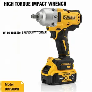 DeWalt DCF900NT 1/2 Inch Impact  For Semi Truck Wheel Replacement A 1898Nm Brushless Tool With LED garage use electric wrenches high torque impact gun,High Power Lithium Impact Wrench