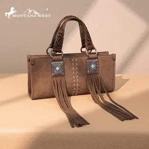MONTANA WEST WESTERN FRINGE CONCHO MINI CROSSBODY BAG