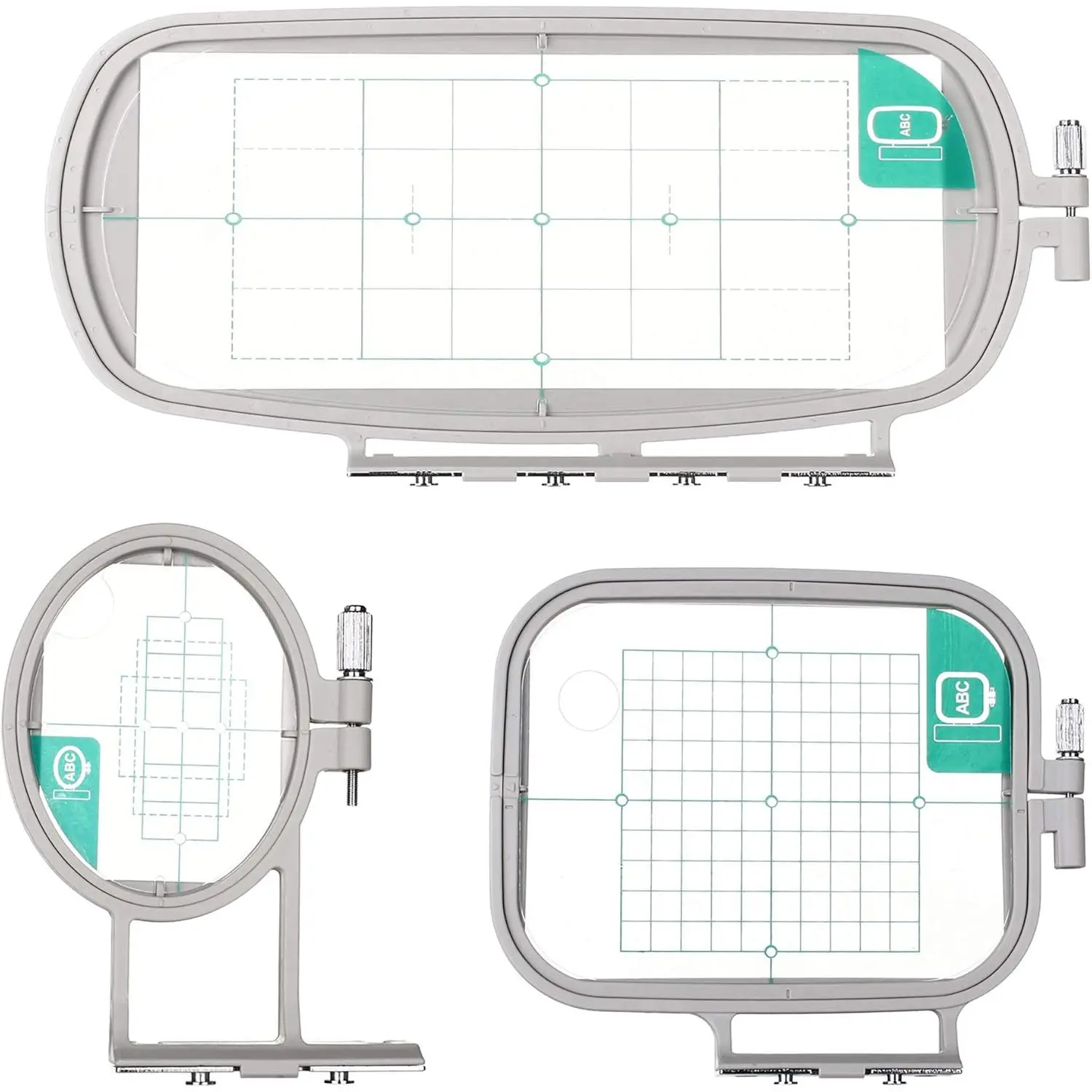 Embroidery Hoops for Brother SE700 SE600 PE535 PE550D PE545 SE400 PE525 PE540D PE500 SE625 SE425 M380D Innovis Babylock Brother Embroidery Machine Hoop (3in1 Set)