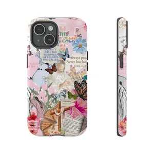 Isaiah 41:10 Bible Verse Have Faith Pink Floral Quilt Patchwork Phone Case Collection for iPhone 17, 16, 15, 14, 13, 12, 11, SE, X XR XS Max 15 Pro Max Samsung Galaxy S20 S21 S22 S24
