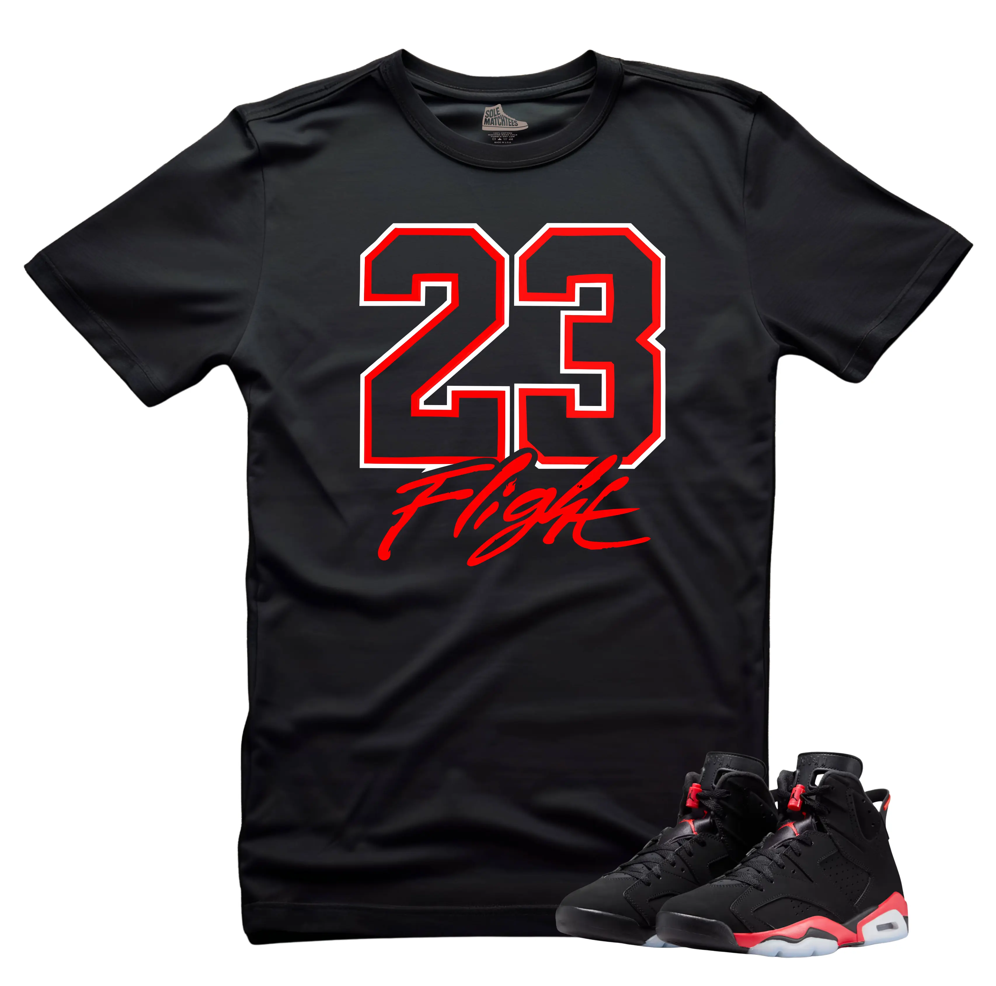 Jordan 6 Infrared Sneaker Matching Tee-FLIGHT Unisex Sneaker Match Shirts