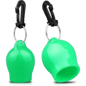 2PACK Scuba Diving Regulator Mouthpiece Cover, PVC Octopus Mouthpiece Holder Retainer Dust Protector Cap with 316 Stainless Steel Split Ring & Black Clip