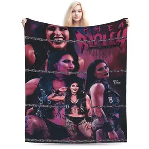 Ria Ripley-Inspired Ultra-Soft Flannel Blanket - All-Season, Travel, Camping, Office Decor - Modern Style, Polyester Blend Ideal Birthday or Holiday Gift, Camping Accessory | Anime Character Blanket