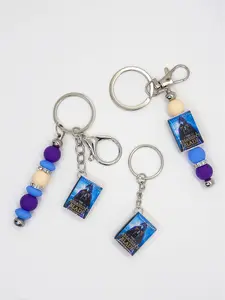 The Assassin's Blade Mini Book Keychain - Handcrafted ACOTAR Inspired Design with Lobster Clasp, Lightweight Resin, Sparkling Beads, Perfect for Fantasy Lovers & Book Club Gifts