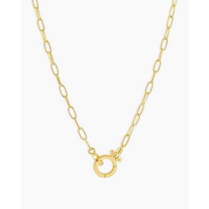 gorjana – Parker Mini Necklace – 18K Gold-Plated or Silver-Plated Paperclip Chain – Adjustable Everyday Jewelry – Elegant & Versatile Gift Idea