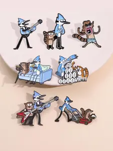 Cartoon Character Design Brooch, Durable Metal Pins, Cute Cartoon Badge for Backpack & Clothes Decor, Fashion Accessories for Women & Men