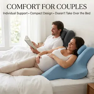 WNDY's DREAM Ergonomic Memory Foam Wedge Pillow - Pillow for Stomach Sleepers, Pregnant Women'S Body Pillow with Foam Suitable for Full-body Support During Pregnancy, Cervical& Lumbar Support | Multi-use for Sleep/Office/Reading/Bed