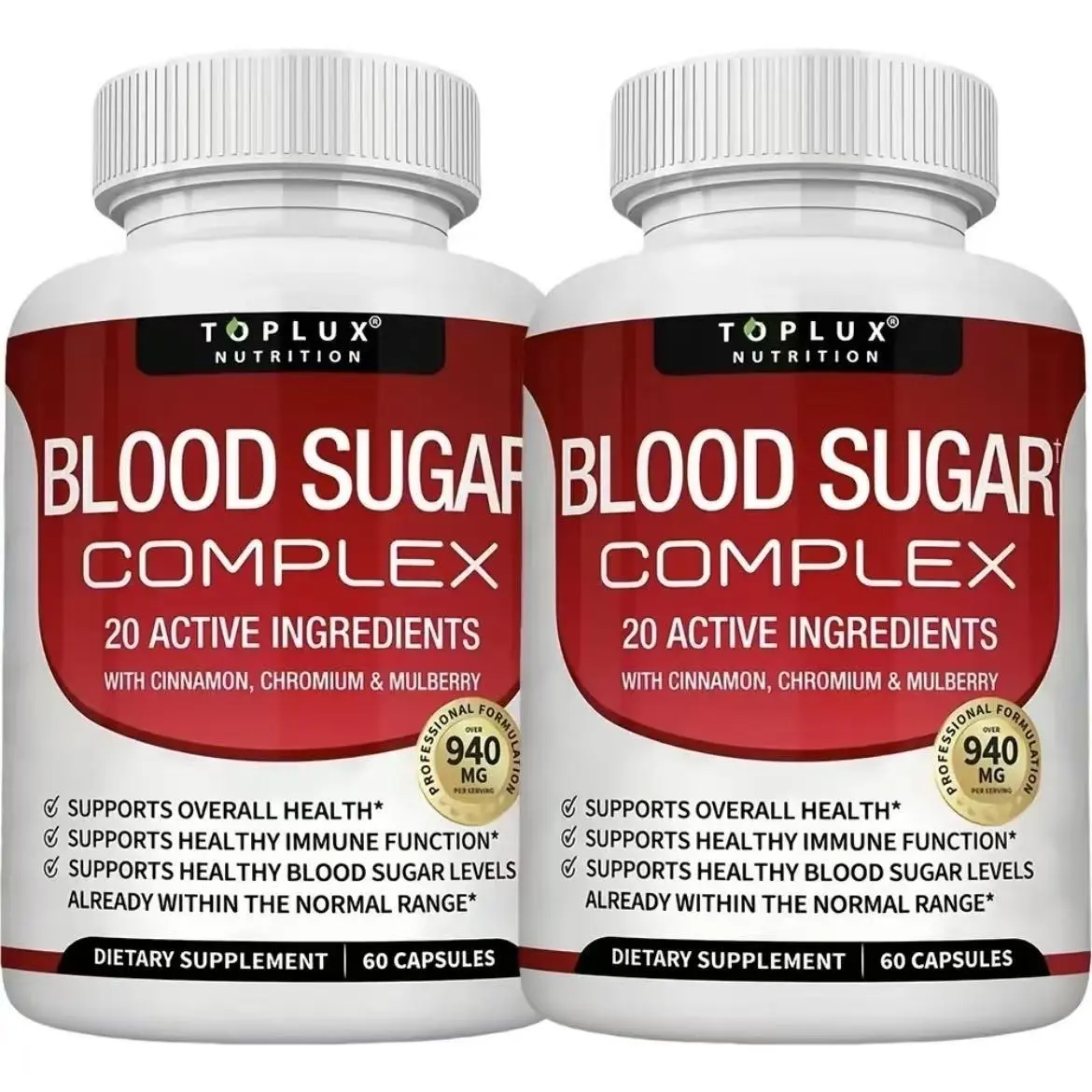 Blood Sugar Complex 20 Vitamins & Minerals Support Overall Health