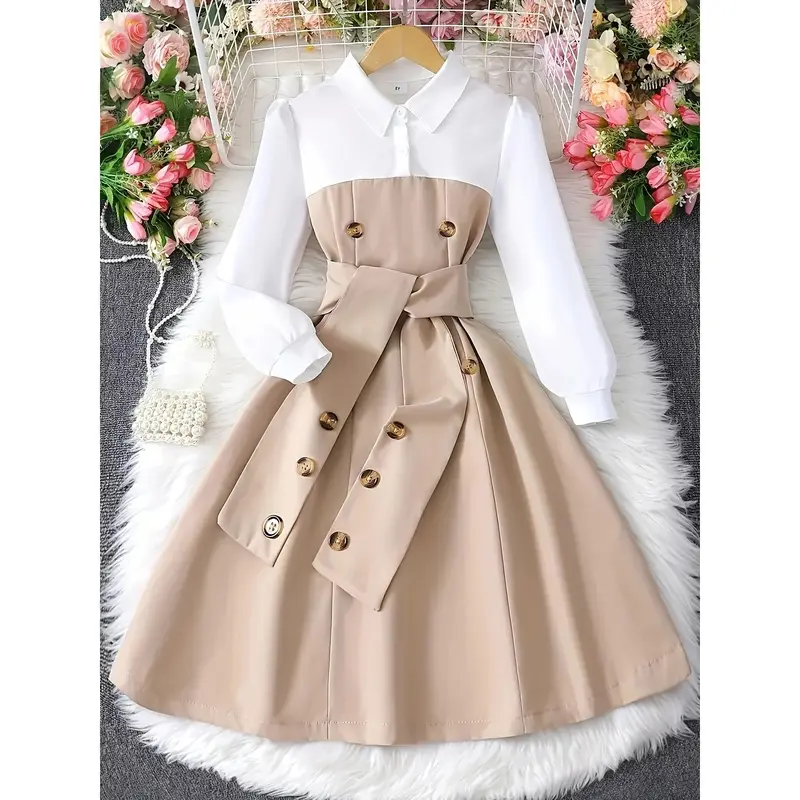 slim fit dress slacks Hard to Forget Color Block Ribbed Bodycon Long Dress Black / M main image 1