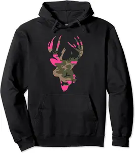 Deer Hoodie - Womens Camo Outfitter, Black Hoodie Gift