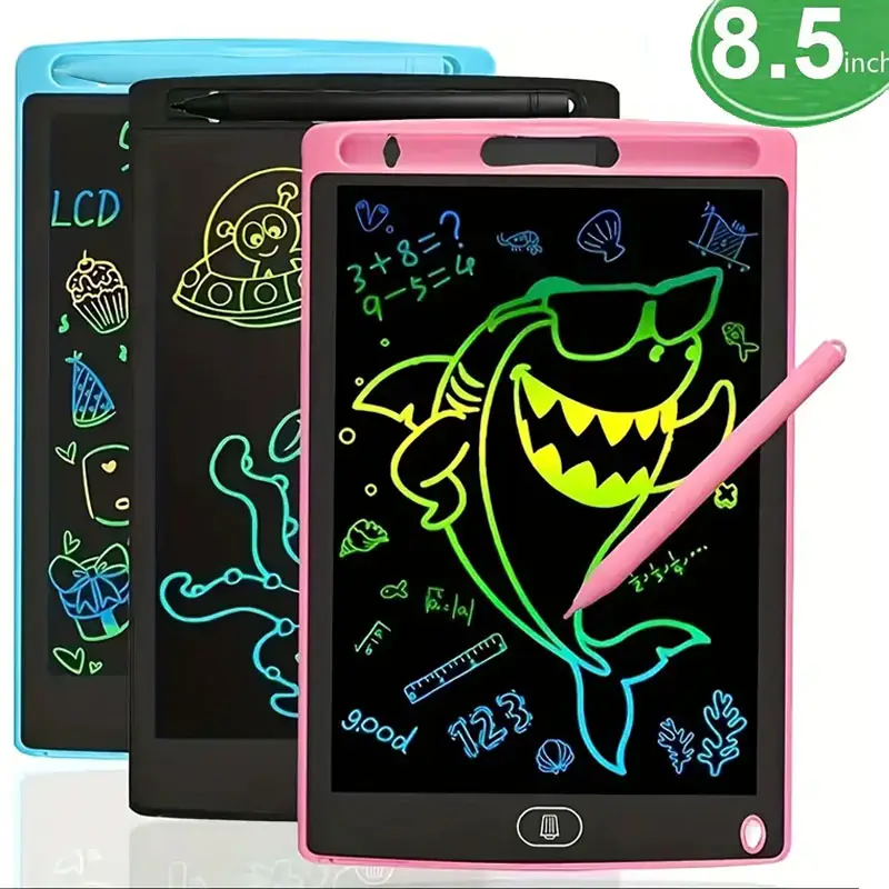 Aiqriwv 8.5 inch LCD Drawing Tablet for Kids, Children's Color LCD Writing Board, Unleash Creativity with Stylus, Erasable Screen Educational Toy, Per