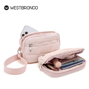 WESTBRONCO Puffer Crossbody Casual Bag Purse for Women 2026 Spring Trendy Quilted Shoulder Fanny Pack Lightweight Wallet with Adjustable Strap for Travel&Everyday Carry Outdoorfun