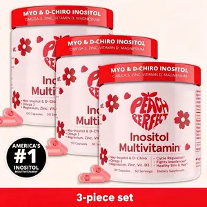 value pack Peach Perfect Inositol Multivitamin - Peach Perfect Myo-Inositol, D-Chiro Inositol, Omega 3 Fitness Healthcare