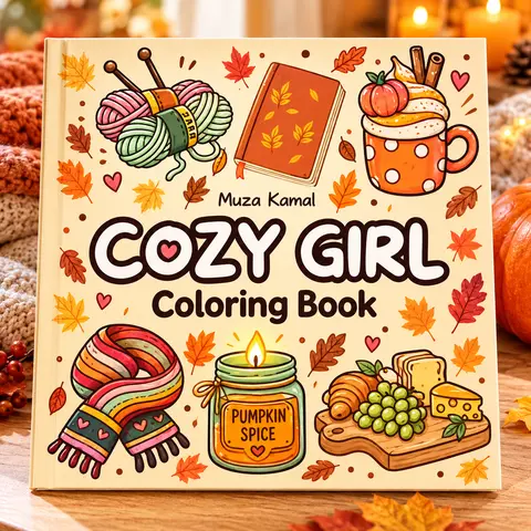 50 Cute, Simple Illustrations with Thick Lines Hygge Inspired Designs for Kids Adults, and Teens For Stress Relief and Relaxation Art Craft