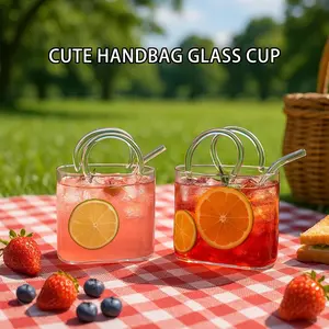 Handbag Glass Cup, 26oz Unique Wine Glass, Women Party Gift, Drink Holder, Thick Bottom Wine Glass, Fish Tank Vase, Creative Drinking Cup