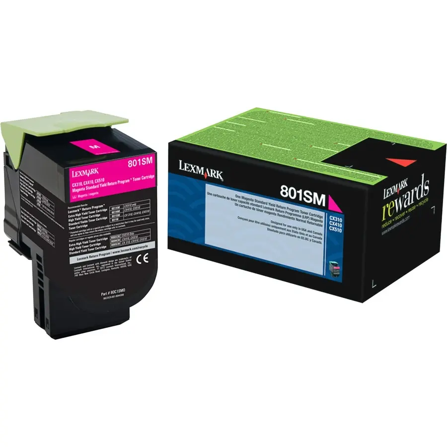 Lexmark 801SM Magenta Standard Yield Toner Cartridge