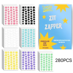280 Pcs Star Acne Stickers, Acne Pimple Patch, Invisible Blemish Spot Treatment, Fashionable Makeup Essentials, Different Sizes, 7 Colors Available