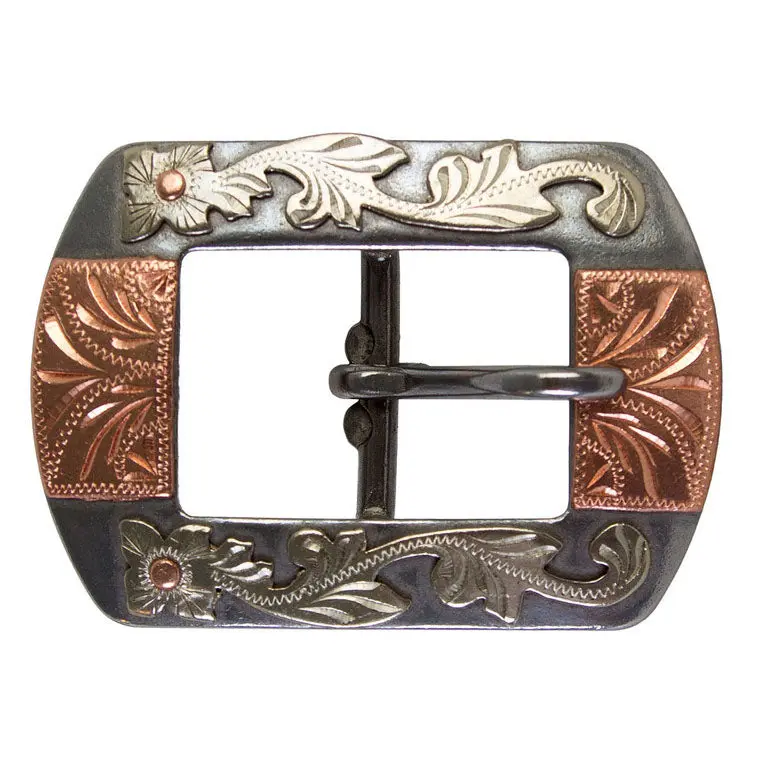 Coolhorse 1" Vintage Copper Cactus Leaves Buckle