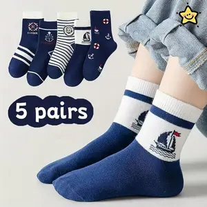 NewNew5-Pack Boys' Mid-Calf Socks Bebe Captain