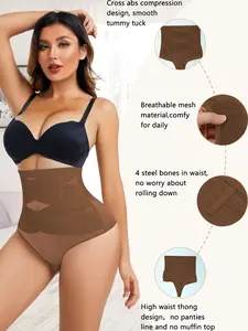 Women's Thong High Waisted Shapewear Underwear Seamless Body Shaping Panties, Comfortable and Slimming, Perfect for Daily Wear