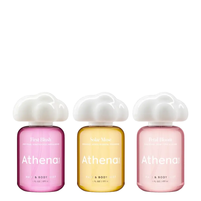 Fresh & Floral - Hair & Body Mist Trio | New Fragrance from Athena Club | Flirty, Floral, Fresh Scents | Layer Scents Seamlessly