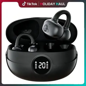 Wireless Music Headset, Touch Earphones Clip-Ear Sports Headphones, for Xiaomi Earphone for iPhone Smart Earbud, for Christmas Gift